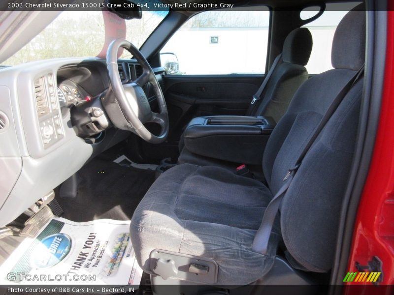 Victory Red / Graphite Gray 2002 Chevrolet Silverado 1500 LS Crew Cab 4x4