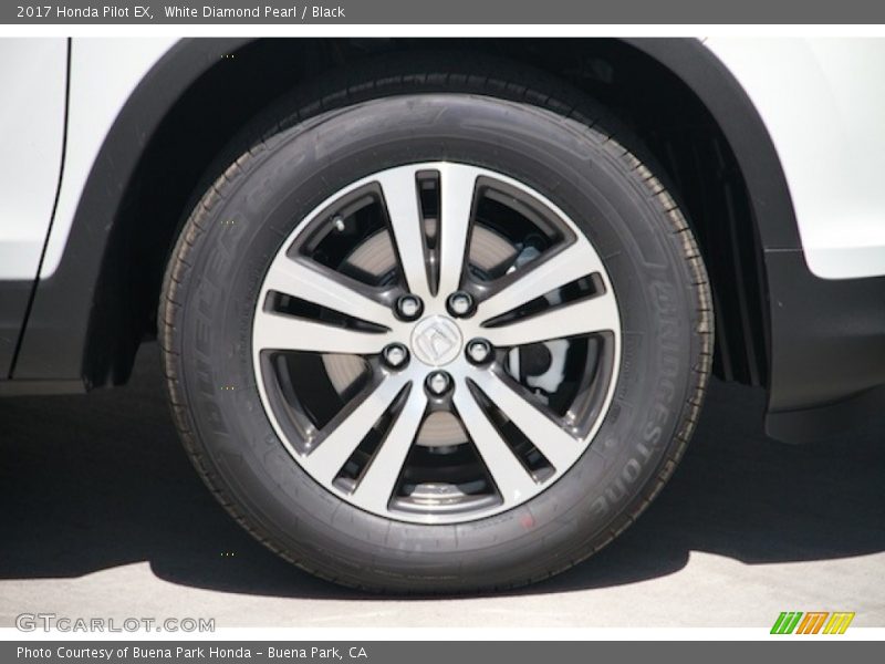 White Diamond Pearl / Black 2017 Honda Pilot EX