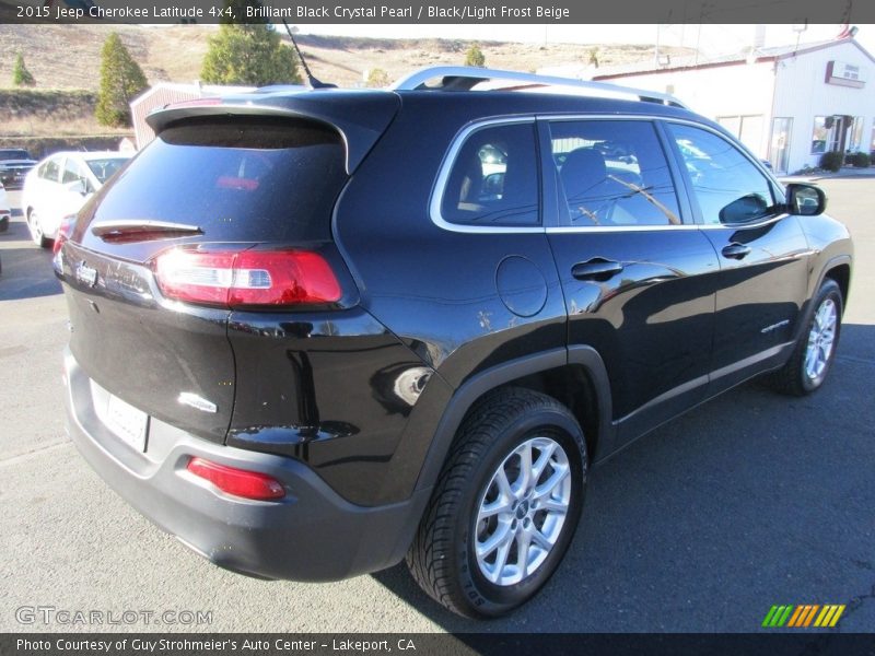 Brilliant Black Crystal Pearl / Black/Light Frost Beige 2015 Jeep Cherokee Latitude 4x4