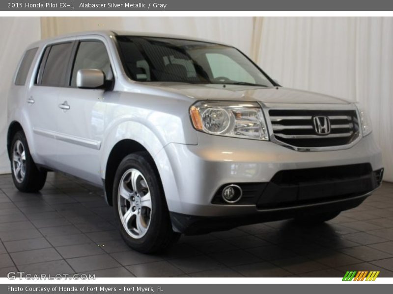 Alabaster Silver Metallic / Gray 2015 Honda Pilot EX-L