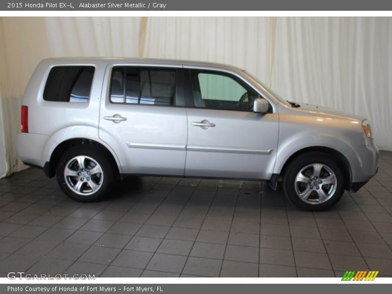 Alabaster Silver Metallic / Gray 2015 Honda Pilot EX-L