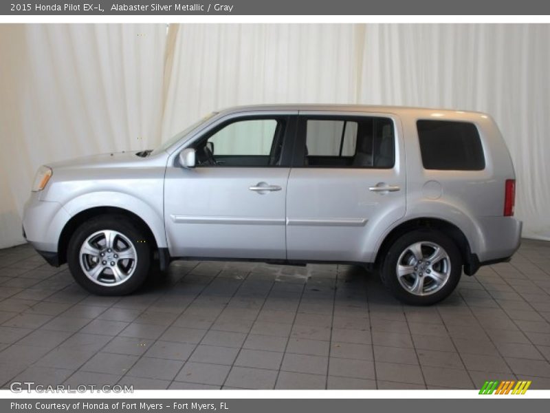 Alabaster Silver Metallic / Gray 2015 Honda Pilot EX-L