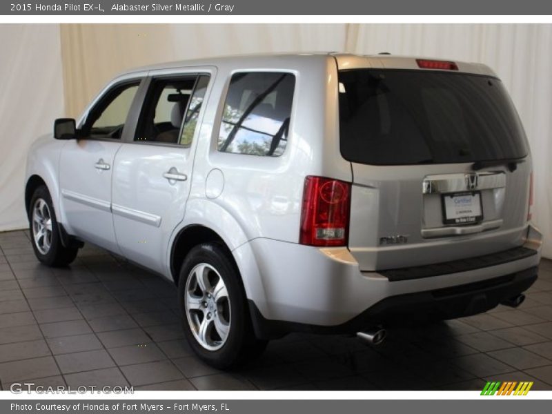 Alabaster Silver Metallic / Gray 2015 Honda Pilot EX-L