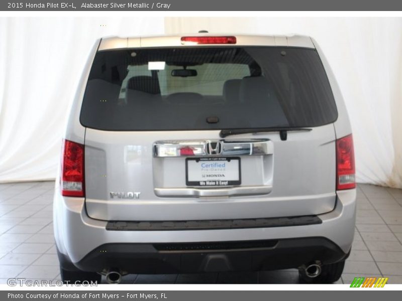 Alabaster Silver Metallic / Gray 2015 Honda Pilot EX-L