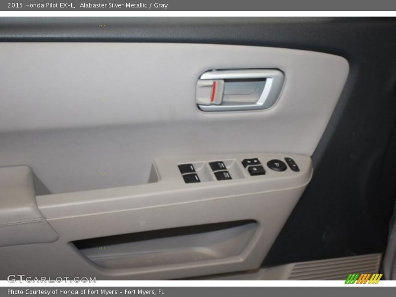 Alabaster Silver Metallic / Gray 2015 Honda Pilot EX-L