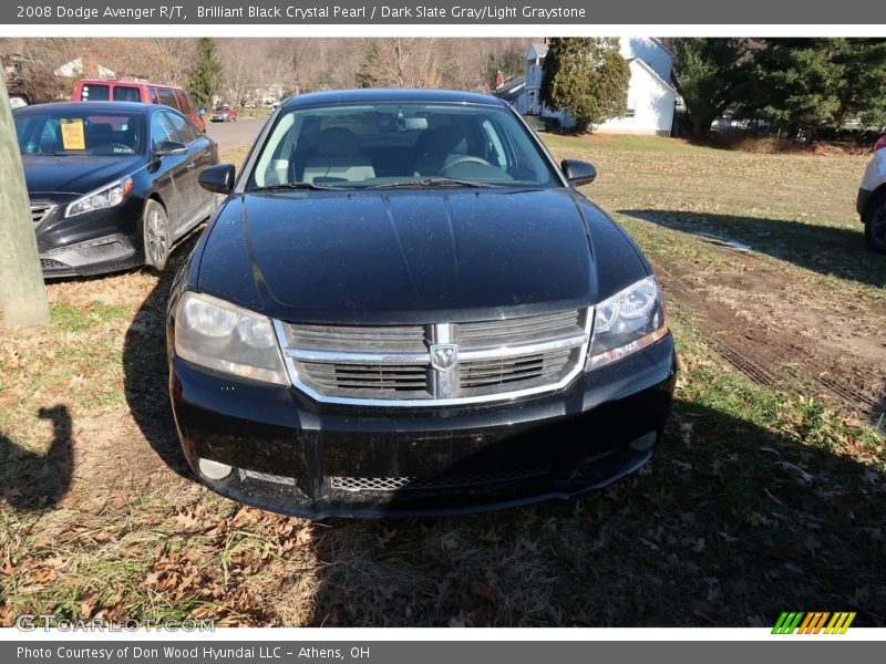 Brilliant Black Crystal Pearl / Dark Slate Gray/Light Graystone 2008 Dodge Avenger R/T