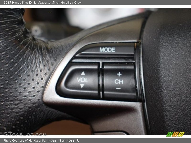 Alabaster Silver Metallic / Gray 2015 Honda Pilot EX-L