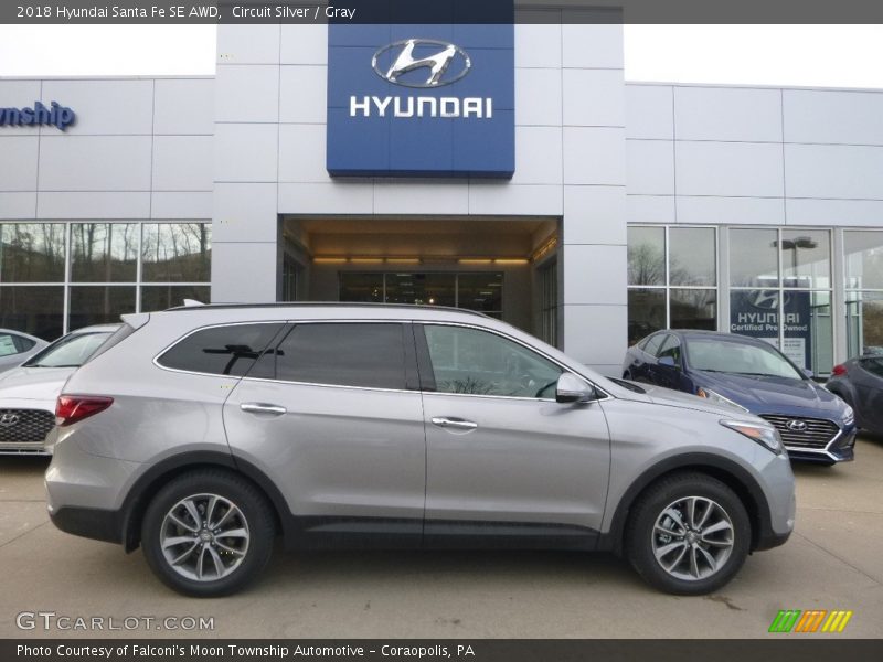 Circuit Silver / Gray 2018 Hyundai Santa Fe SE AWD