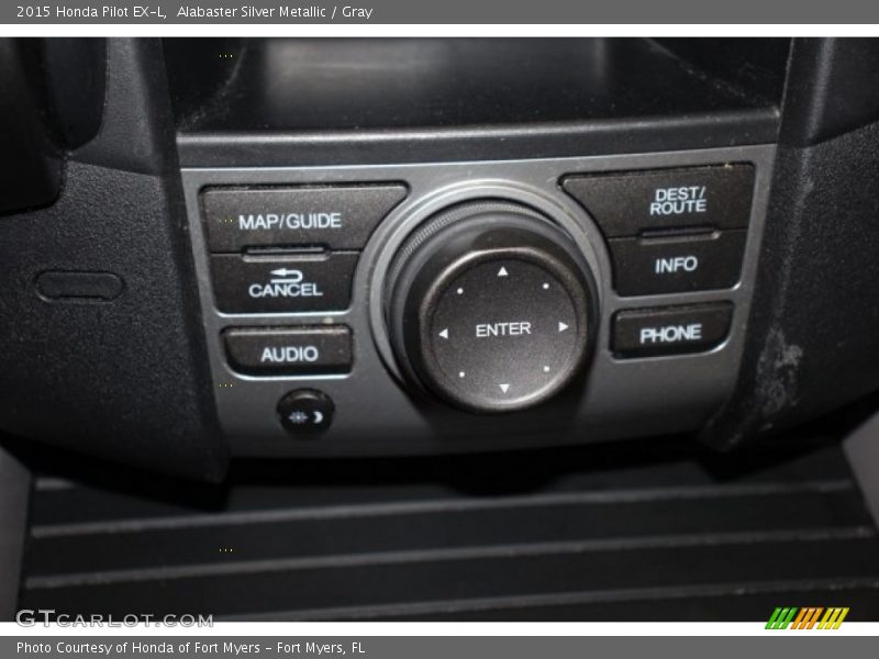 Alabaster Silver Metallic / Gray 2015 Honda Pilot EX-L