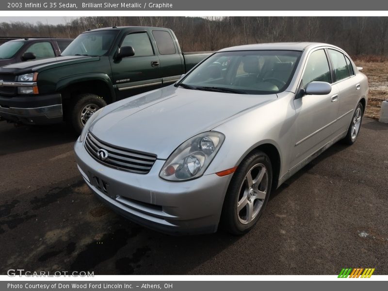 Brilliant Silver Metallic / Graphite 2003 Infiniti G 35 Sedan