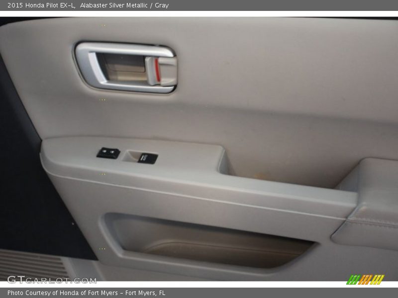 Alabaster Silver Metallic / Gray 2015 Honda Pilot EX-L
