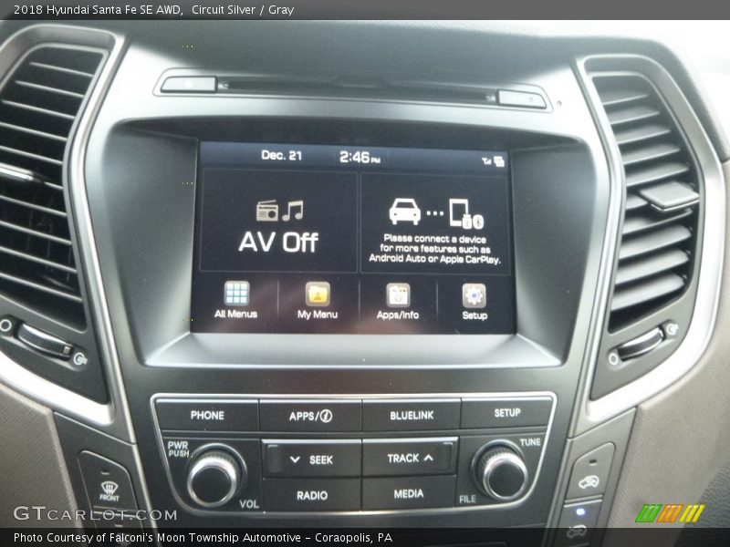Circuit Silver / Gray 2018 Hyundai Santa Fe SE AWD