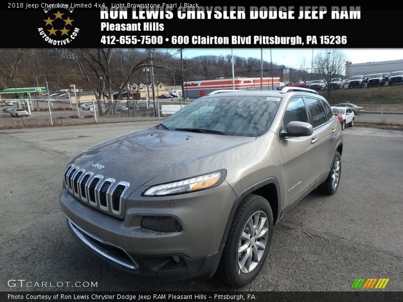 Light Brownstone Pearl / Black 2018 Jeep Cherokee Limited 4x4