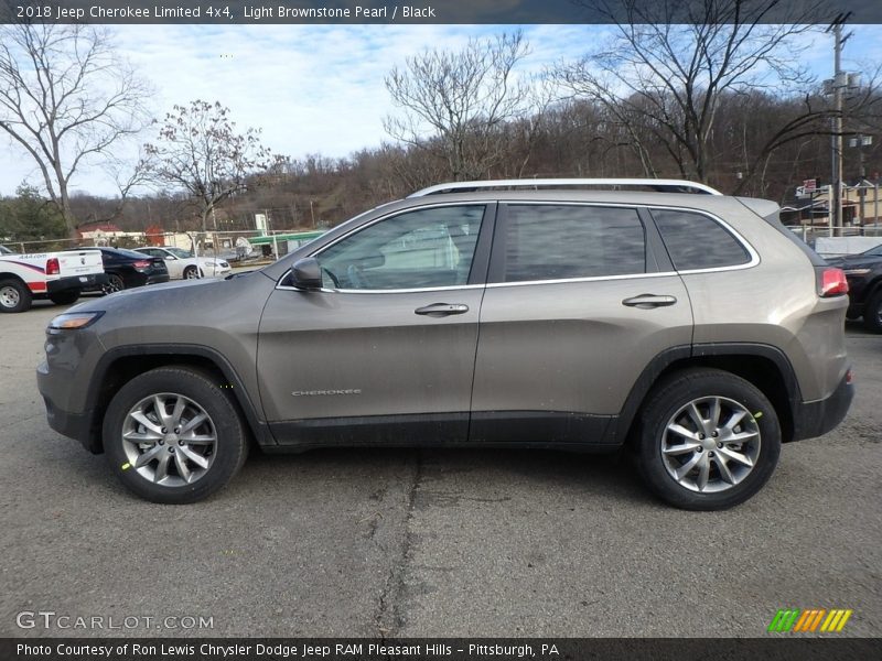 Light Brownstone Pearl / Black 2018 Jeep Cherokee Limited 4x4