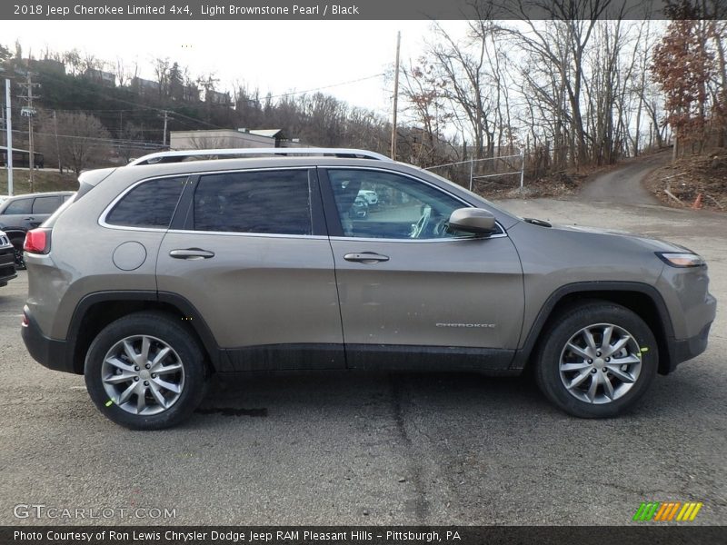 Light Brownstone Pearl / Black 2018 Jeep Cherokee Limited 4x4