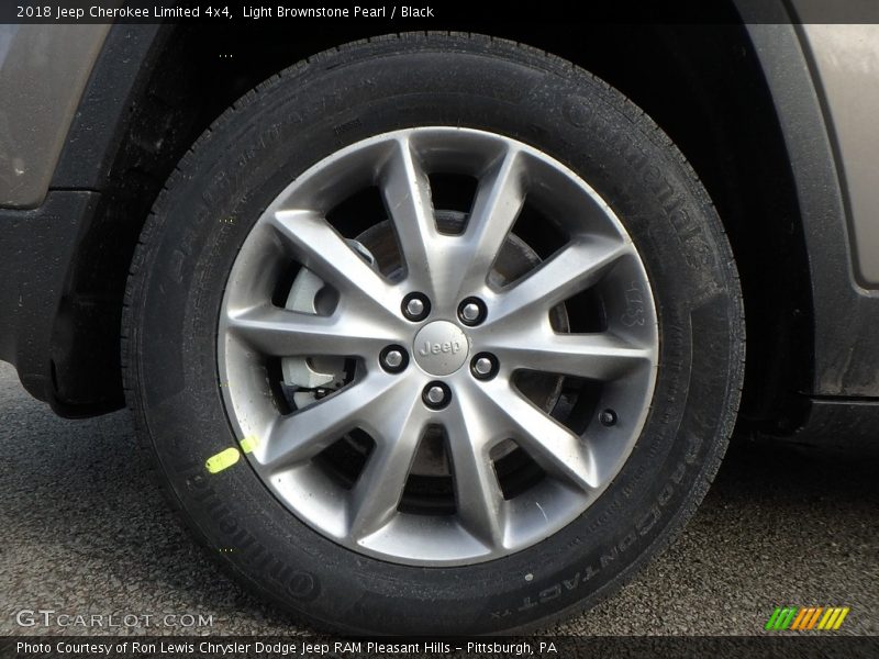 Light Brownstone Pearl / Black 2018 Jeep Cherokee Limited 4x4