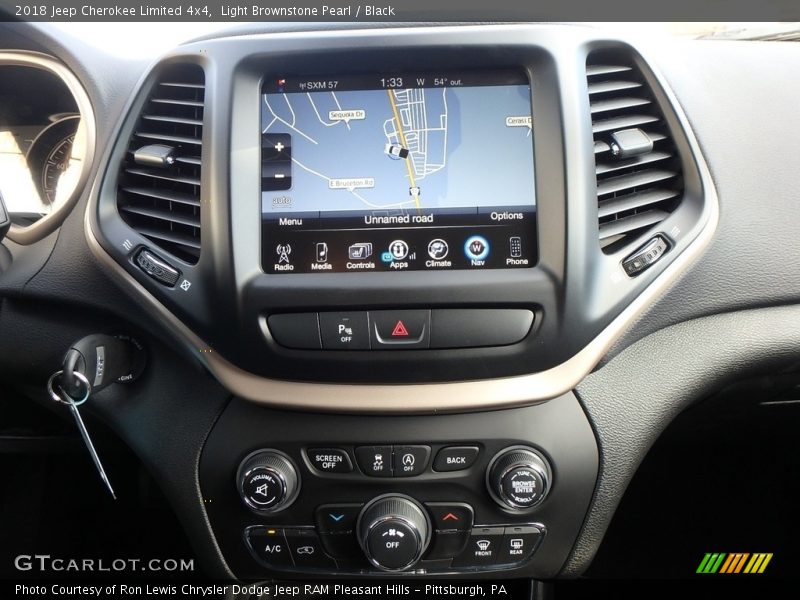 Light Brownstone Pearl / Black 2018 Jeep Cherokee Limited 4x4