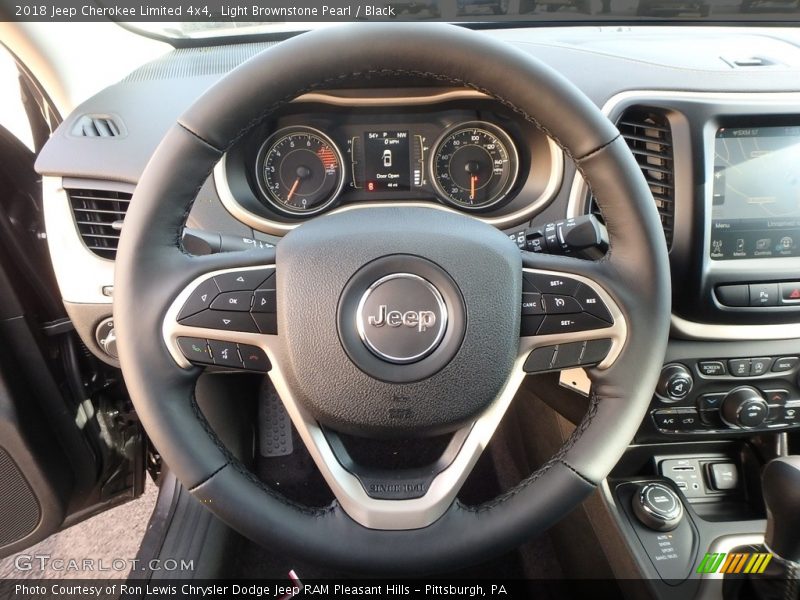 Light Brownstone Pearl / Black 2018 Jeep Cherokee Limited 4x4
