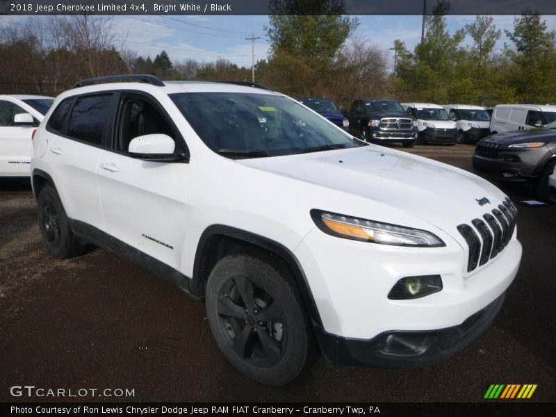 Bright White / Black 2018 Jeep Cherokee Limited 4x4