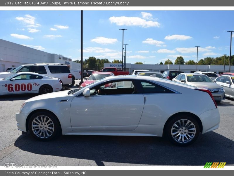 White Diamond Tricoat / Ebony/Ebony 2012 Cadillac CTS 4 AWD Coupe