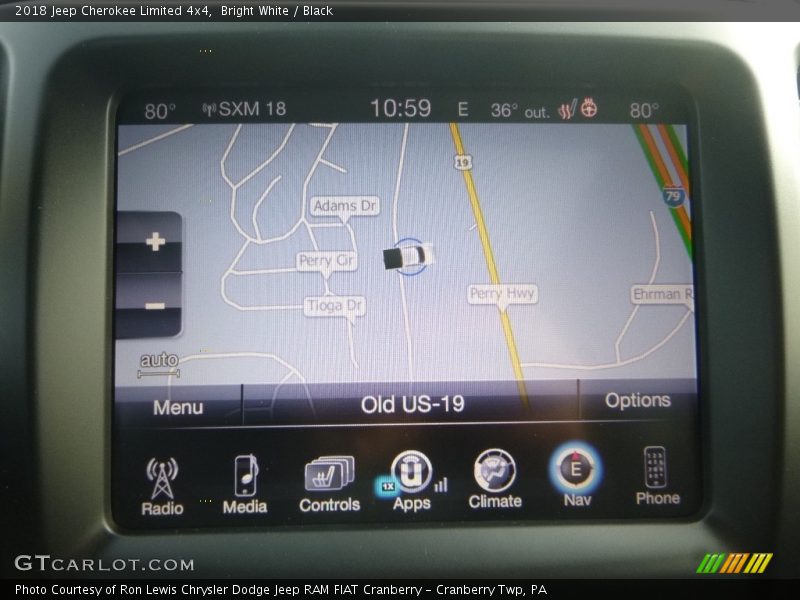 Bright White / Black 2018 Jeep Cherokee Limited 4x4