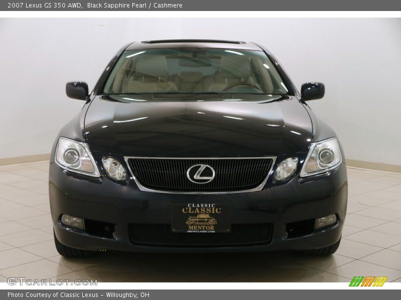 Black Sapphire Pearl / Cashmere 2007 Lexus GS 350 AWD