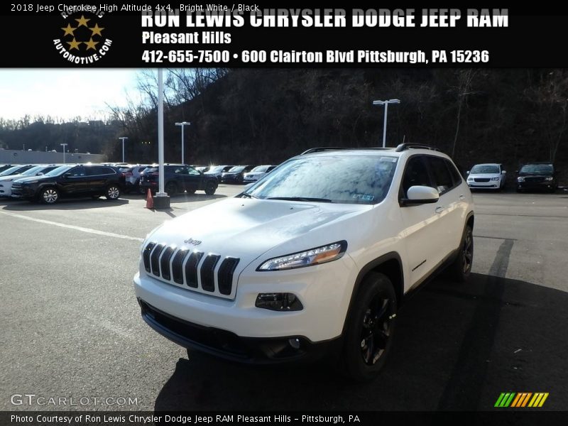 Bright White / Black 2018 Jeep Cherokee High Altitude 4x4