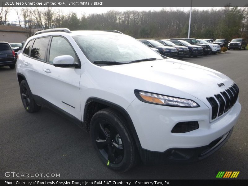 Bright White / Black 2018 Jeep Cherokee Limited 4x4