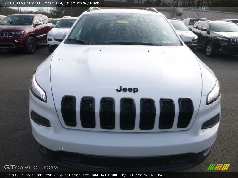 Bright White / Black 2018 Jeep Cherokee Limited 4x4