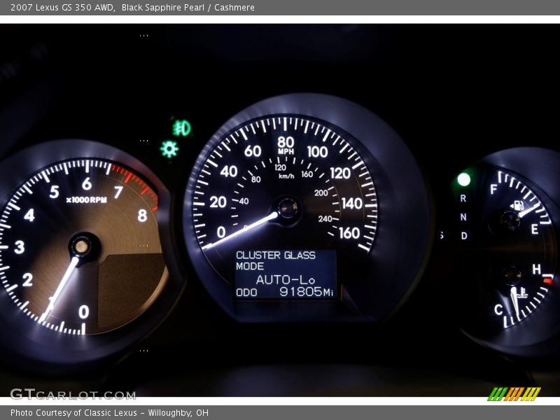 Black Sapphire Pearl / Cashmere 2007 Lexus GS 350 AWD