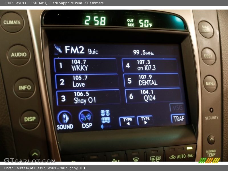 Black Sapphire Pearl / Cashmere 2007 Lexus GS 350 AWD