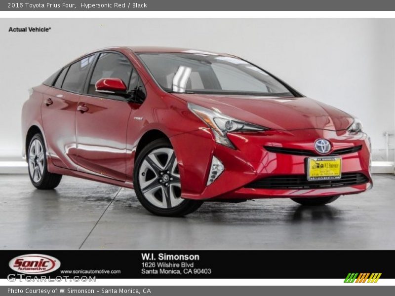 Hypersonic Red / Black 2016 Toyota Prius Four