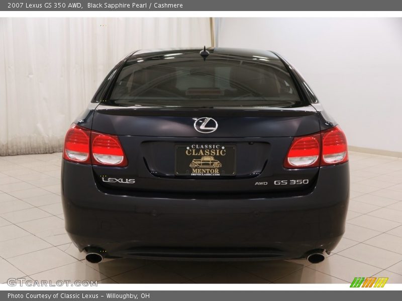 Black Sapphire Pearl / Cashmere 2007 Lexus GS 350 AWD
