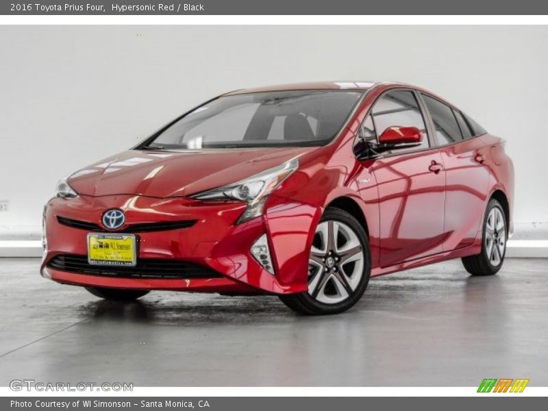 Hypersonic Red / Black 2016 Toyota Prius Four