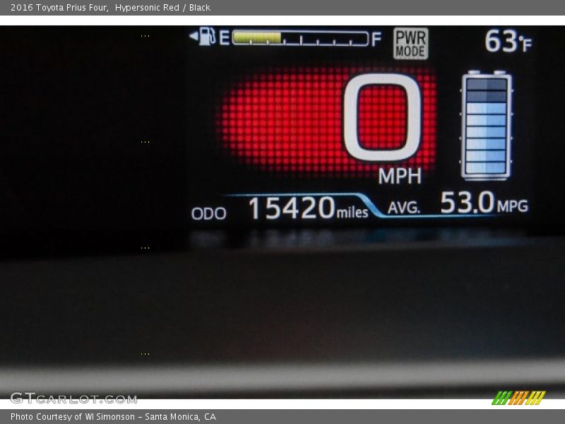Hypersonic Red / Black 2016 Toyota Prius Four