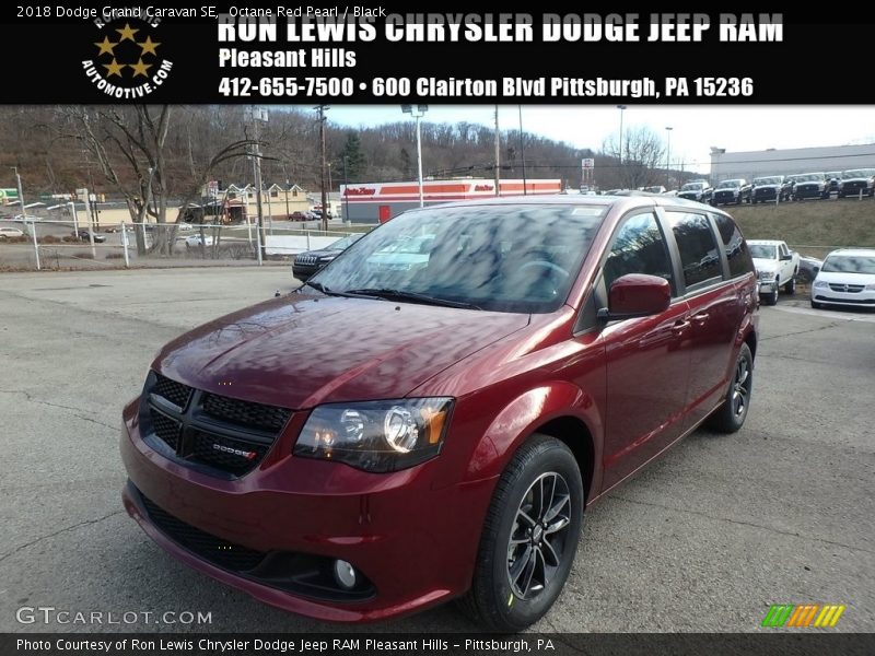 Octane Red Pearl / Black 2018 Dodge Grand Caravan SE