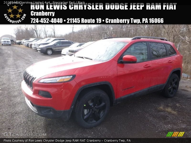 Firecracker Red / Black 2018 Jeep Cherokee Limited 4x4