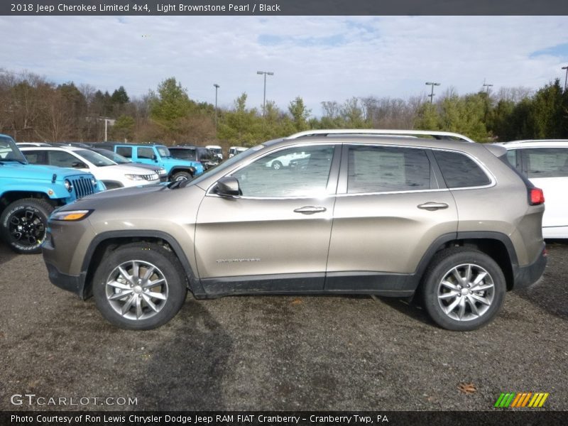 Light Brownstone Pearl / Black 2018 Jeep Cherokee Limited 4x4