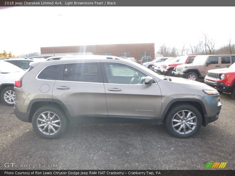 Light Brownstone Pearl / Black 2018 Jeep Cherokee Limited 4x4