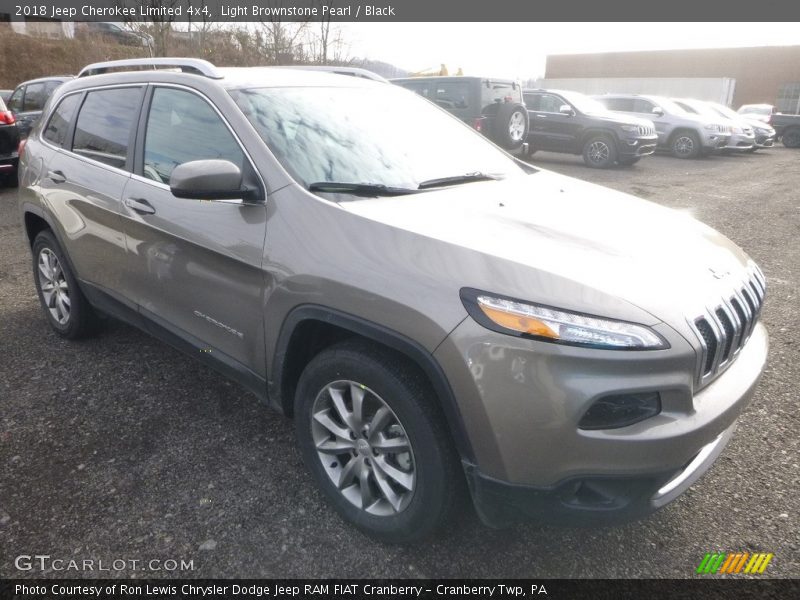 Light Brownstone Pearl / Black 2018 Jeep Cherokee Limited 4x4
