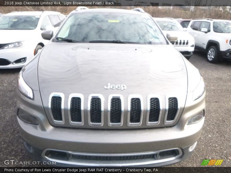 Light Brownstone Pearl / Black 2018 Jeep Cherokee Limited 4x4