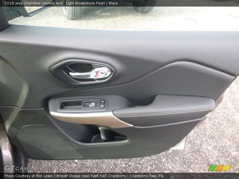 Light Brownstone Pearl / Black 2018 Jeep Cherokee Limited 4x4