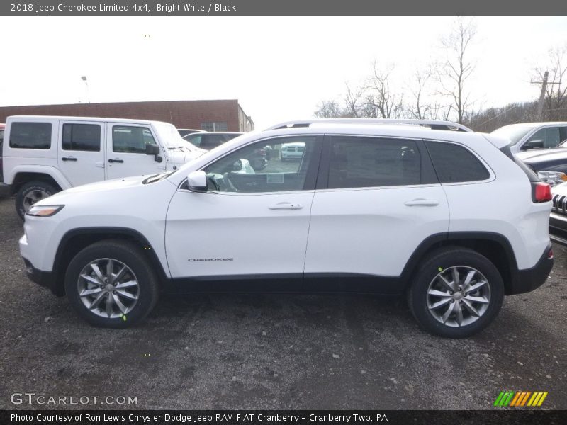 Bright White / Black 2018 Jeep Cherokee Limited 4x4