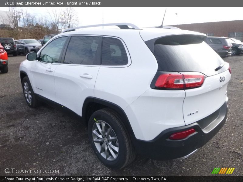 Bright White / Black 2018 Jeep Cherokee Limited 4x4