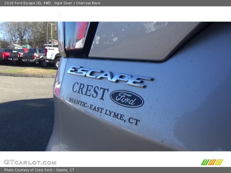 Ingot Silver / Charcoal Black 2018 Ford Escape SEL 4WD