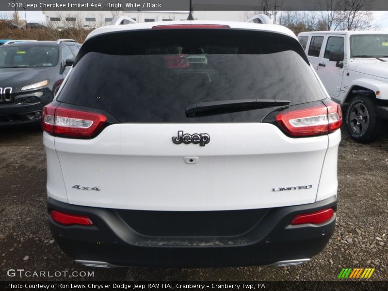 Bright White / Black 2018 Jeep Cherokee Limited 4x4