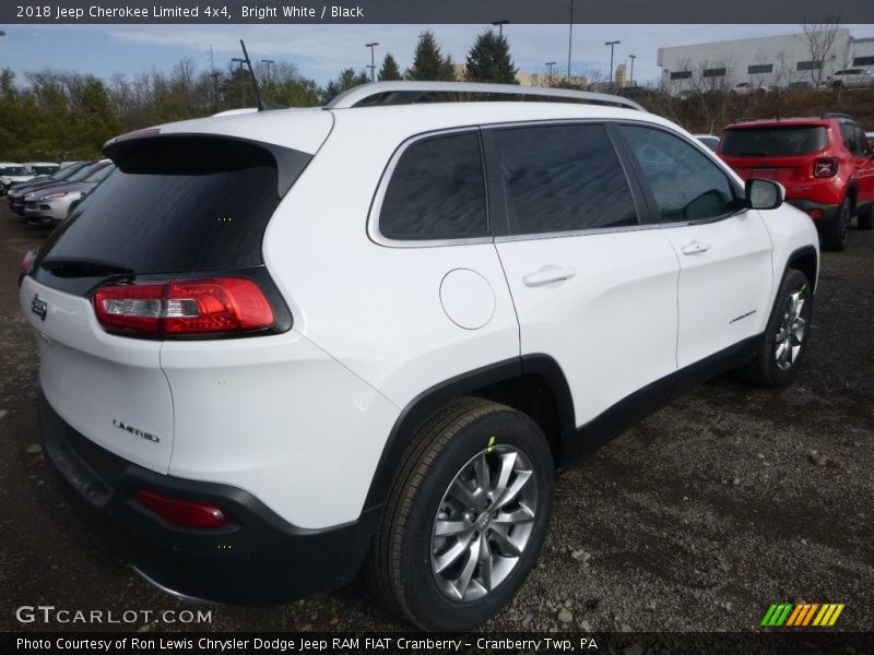 Bright White / Black 2018 Jeep Cherokee Limited 4x4