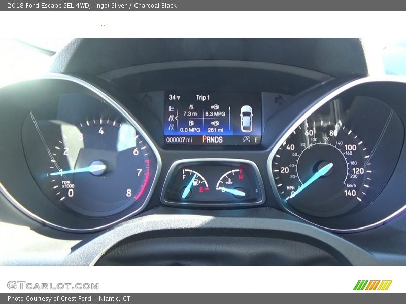 Ingot Silver / Charcoal Black 2018 Ford Escape SEL 4WD