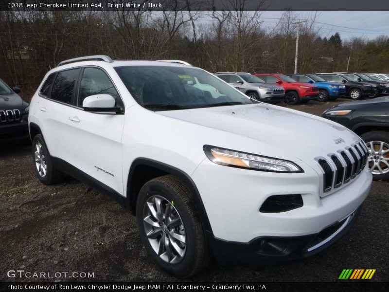 Bright White / Black 2018 Jeep Cherokee Limited 4x4