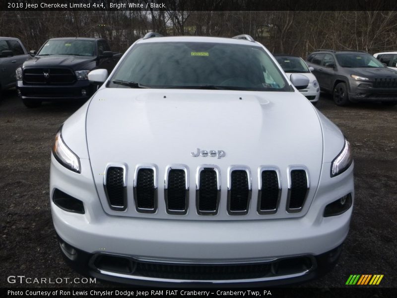Bright White / Black 2018 Jeep Cherokee Limited 4x4